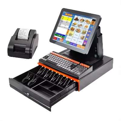 OEM 15.6"pos Systems Windows10 I3 4gb64gb Pos Sistema Terminal Cash Register Optional Printer Scanner Drawer Pos Machine