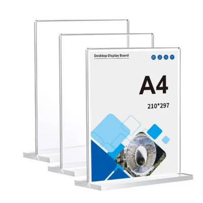 Custom Acrylic Sign Holder,A4 Acrylic Table Sign Stands,acrylic display stands