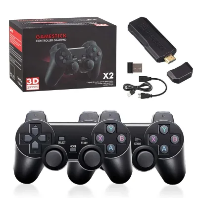 Cheapest X2 Plus 4K HD TV Gaming Box Game Stick Video Games Consoles with 2.4G Wireless Controllers 40000 Games GD10