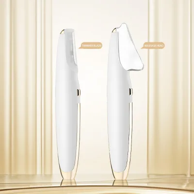 Portable Hair Removal Tool Painless 2-in-1 Facial Exfoliation Eyebrow Trimmer Sonic Dermaplane Razor for Facial Hair