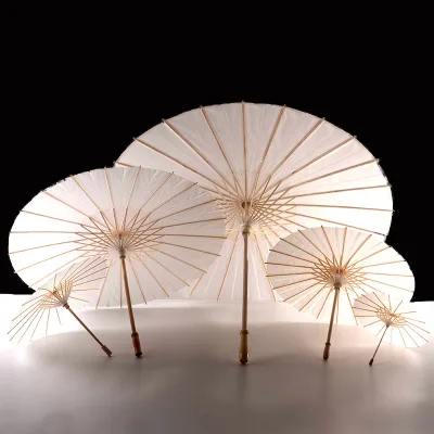 Modern Hand-Painted DIY Blank Photo Small Paper Umbrella Hand-Painted Oil Paper Umbrella for Wholesale Bridesmaid