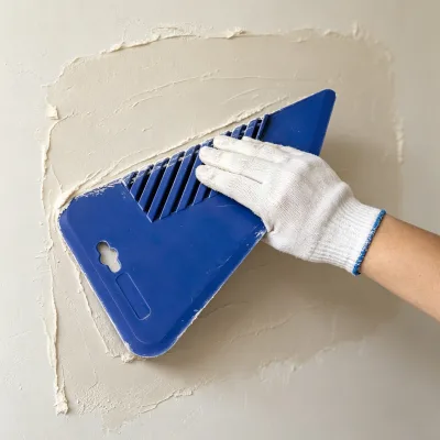 Industrial Grade Triangular Blade Plastic Scraper Blue Handle Putty Knife DIY for Furniture Repair Tools