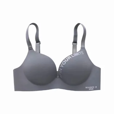 Letter Soft One Piece Seamless Wireless Laser Cut Bra Breathable Invisible Push-up Adjustable Straps Knitted Water Bra Features
