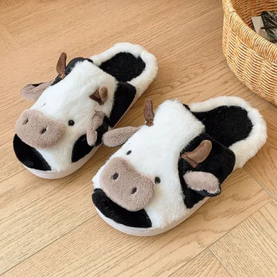 Indoor Plush slippers for Autumn and Winter, Thick-soled and Thick-plush slippers for Men and Women to Keep Warm at Home