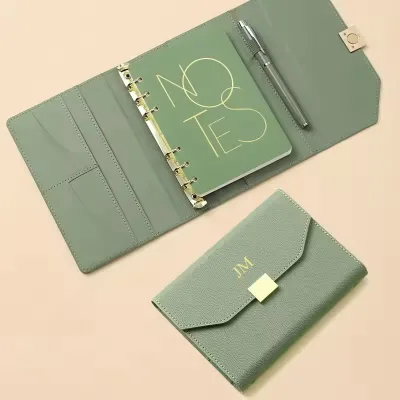 Multifunctional Leather Travel Loose-leaf Notebook Cover Gift Business Enterprise Meeting Record Notebook Cover
