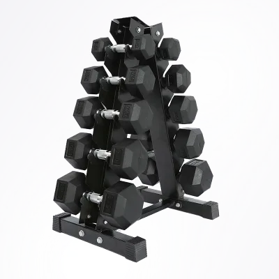 Home Gym Equipment Weight Lifting Hex Rubber Dumbbell