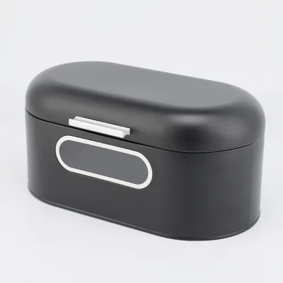Vintage Metal Bread Box Kitchen Countertop Food Storage Container With Ventilation for Homemade Bread Spices Coffee Pantry