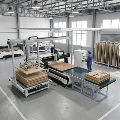 IGOLDENCNC G6 Nesting Machine: Automatic loading, unloading, and labeling no manual intervention required.