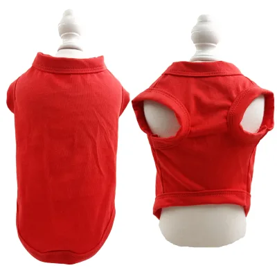 Solid Color Bichon Teddy Corgi Cat Dog Clothes Small Medium Large Breeds Spring Summer