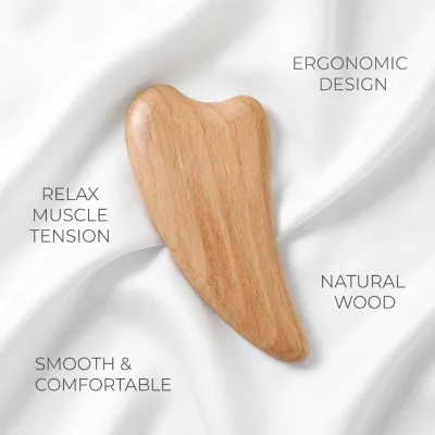 Heart Shape Wooden Massage Tools Body Roller Facial Care Massage Tools Wooden Gua Sha Massager