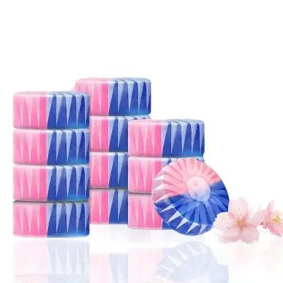 Household Bathroom Powerful Stain Remover Blue Pink Bubble Toilet Cleaner Flush Tank Automatic Toilet Bowl Cleaner