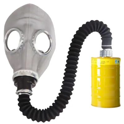 Reusable Gas Mask with Air Supply Hose for Toxic Environments Formaldehyde Filter Canister