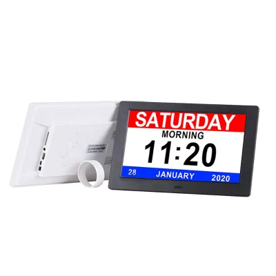 Gift Types 7 Inch Memory Loss Alzheimer Large Display Dementia Alarm Clock Digital Calendar Day Clock