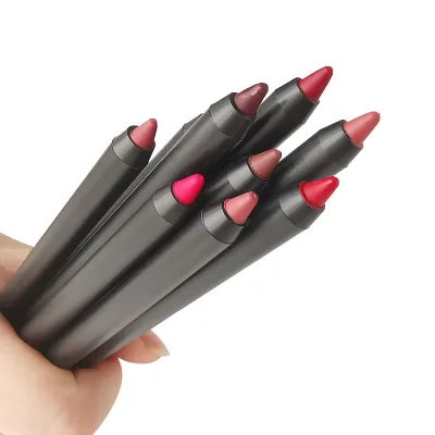 23 Colors Lip Pencils Private Label Foam Lip Liner Easy to Color Smooth Black Lipliner with Your logo