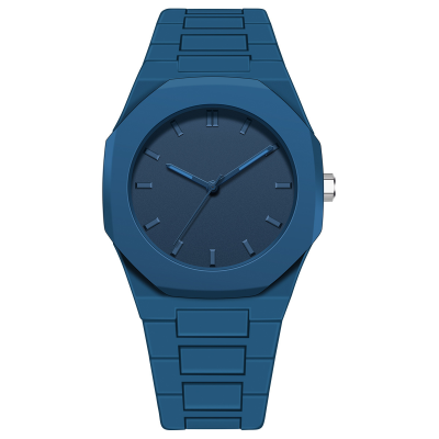 Fashionable Black and White Men's Watch with Plastic Granules, Exquisite Business Waterproof Quartz Watch, Women's Clock