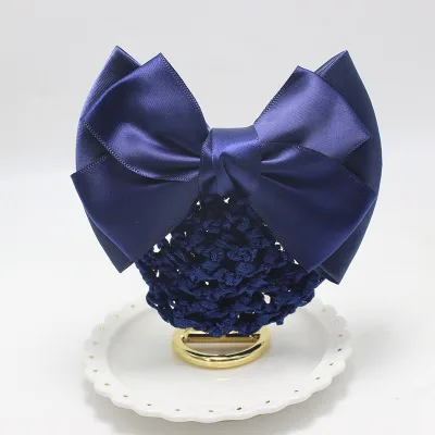 Cross Bow Knot Nurse Head Professional Net Flower Hair Accessories Polyester Mesh European Korean American Style 19 Colors
