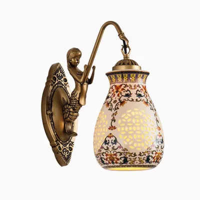 New Antique Style Minimalist Design Wall Lamp Japanese Style Decoration Corridor Background Wall Staircase Corridor Decoration