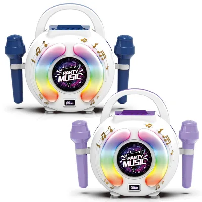 Children's Karaoke Gaming Model Singing Music Microphone Toy with Light-up Toys
