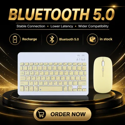 Wholesale Bluetooth Wireless Keyboard and Mouse Combo Rechargeable Slim Office Kit Teclado Tastatur Clavier Tastiera