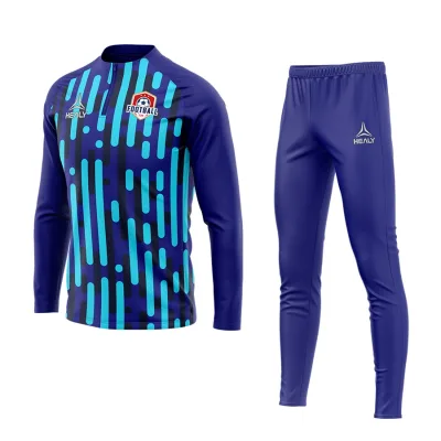 High Quality Performance Football Tracksuit for Men Polyester Slim Fit Digital Print Custom logo Tracksuit