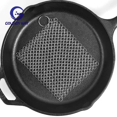 7X7 Inch 316 304 Stainless Steel Metal Ring Mesh / Stainless Steel Scrubber Pads