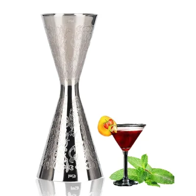 High Quality Steel Jigger Glass Wine Decanter Whiskey Decanter Sets Whiskey Decanter for Handmade Use