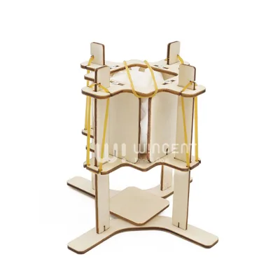 Wincent Diy Wooden Earthquake Resistant Building Model Seismic Isolation Shock Absorption Stem Science Experiment Toy Gift
