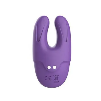 7 Speed Magnetic USB Charging Couple Flirting Rabbit Nipple Clamp Vibrator