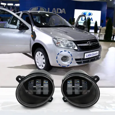 3.5 Inch Waterproof 30W 6000K Round Led Fog Light Fog Passing Lights for Lada Granta Kalina 2 Largus