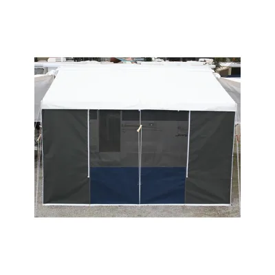 Heavy Duty PVC Waterproof Caravan Awning with Luxury Walls Premium Style RV Outdoor Steel Tubes for 3-4 People