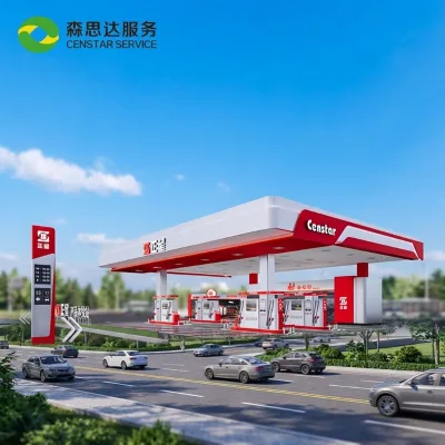 New Hot Sale Gas Station Canopy Cost Design Excellent Gas Station Canopies for Sale