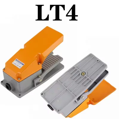 Foot switch LT4 Aluminum Shell Foot-on Momentary Control Switch Electric Power Pedal Self-reset Machine Tool Accessories