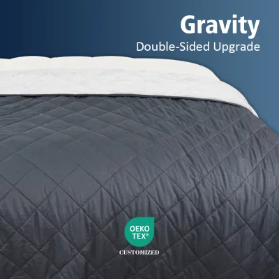 Weighted Blanket Cooling Heavy Blanket for Sleeping Queen Size Breathable Blanket with Premium Glass Bead, Machine Washable