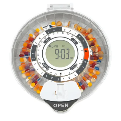 For Smart Custom 7-Day Automatic Pill Dispenser with Alarm Food Grade Plastic Hospital & Clinic Use Pill Storage System