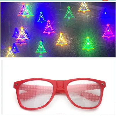 3D Snowflake Christmas Tree Note Party Glasses Sun Sunglasses Special Effects Diffraction Glasses Diffraction mirror