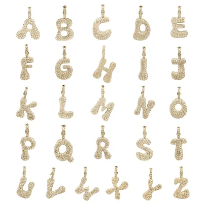 Starsgem Initial Durante A-Z Hiphop Style Unisex Charms Everyday Wear 10K Gold Lab Grown Diamond Letter Pendants 0.2-0.6ct