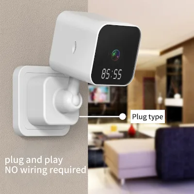 Smart Home Indoor Baby Monitor Tuya WiFi IP Camera 1080P HD Clock Video Surveillance Camera