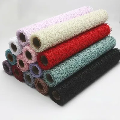 Flower Packaging Yarn Mesh Jacquard Mesh Korean Yarn Mesh Bouquet Bouquet Floral Packaging Paper Flower Material