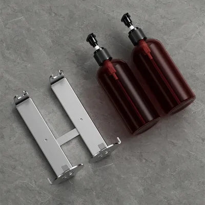 Modern Minimalist Shower Gel Shampoo Soap Dispenser 304 Stainless Steel Hanging Rack Lotion Dispensing Bottle Lock Press-Type