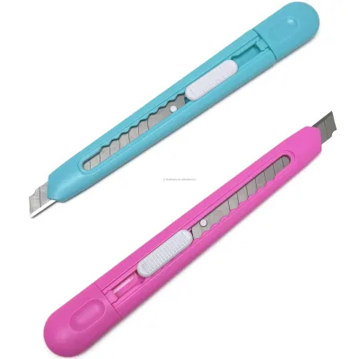 Colourful  Cutting Safety Utility  Unboxing Knife Retractable Cutter Knife 9 mm