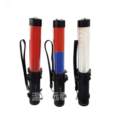 Rechargeable 29.3cm Traffic Baton LED Baton Fluorescent Luminous Flash Stick Warning Stick Rechargeable Red Blue