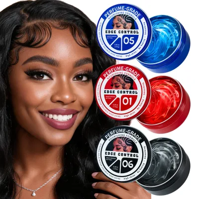 Water Based Edge Control Hair Wax High Shine No Residue Castor Oil Infused Long Lasting Styling Gel for Braids & Wigs