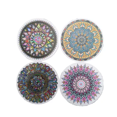 Modern Creative Drink Home Table Decorations coaster Multicolor Flower Shape clear Acrylic coaster Custom logo