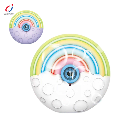 Chengji Kid Toys Outdoor Beach rainbow Soap Bubble Blower Toys Electric Bubbles Machine rainbow Bubble Machine Toy New 2025