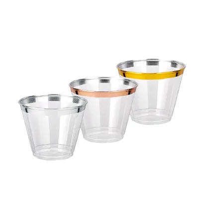9oz Custom Logo PS Disposable Plastic Cups - Ideal for Parties & Coffee