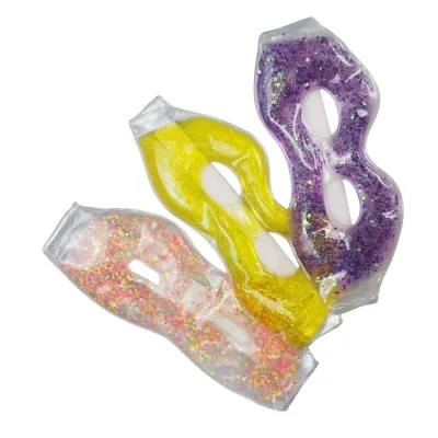 Infant Mouth Level CE Hot Cold Gel Eye Mask Freezable or Microwavable Glitter Gel Pack Hot Cold Eye Mask Manufacturer