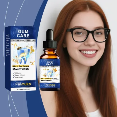 50ml Bee Venom Dental Care Mouth Wash Long Lasting Bad Breath for Bad Breath Relief Daily Use Alcohol Free Stain Mouthwash