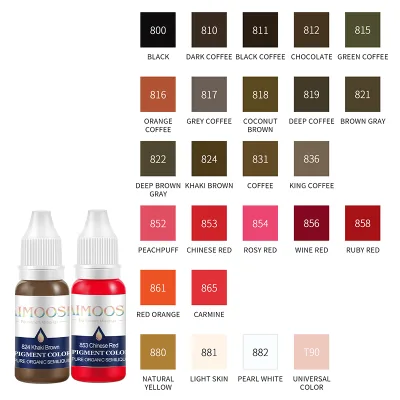 Oem Pmu Pigments for Lip Microblading and Tattoo Ink Organic Liquid Pigments Permanent Makeup Pigments