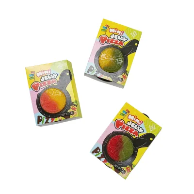 Funny Mini Pizza Fruit Jelly Pudding Soft Candy And Popping Candy