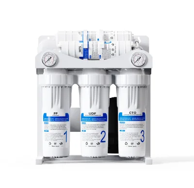 Naturehouse Electric 5-7Stage Stainless Steel Under-Sink Whole House Water Filtration System TDS Monitoring Hot Water 50 GPD 1